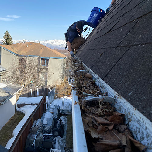 Spit Shine Gutter Cleaning LLC, Anchorage, Alaska, gutter cleaning, winter service plans, roof cleaning, exterior cleaning